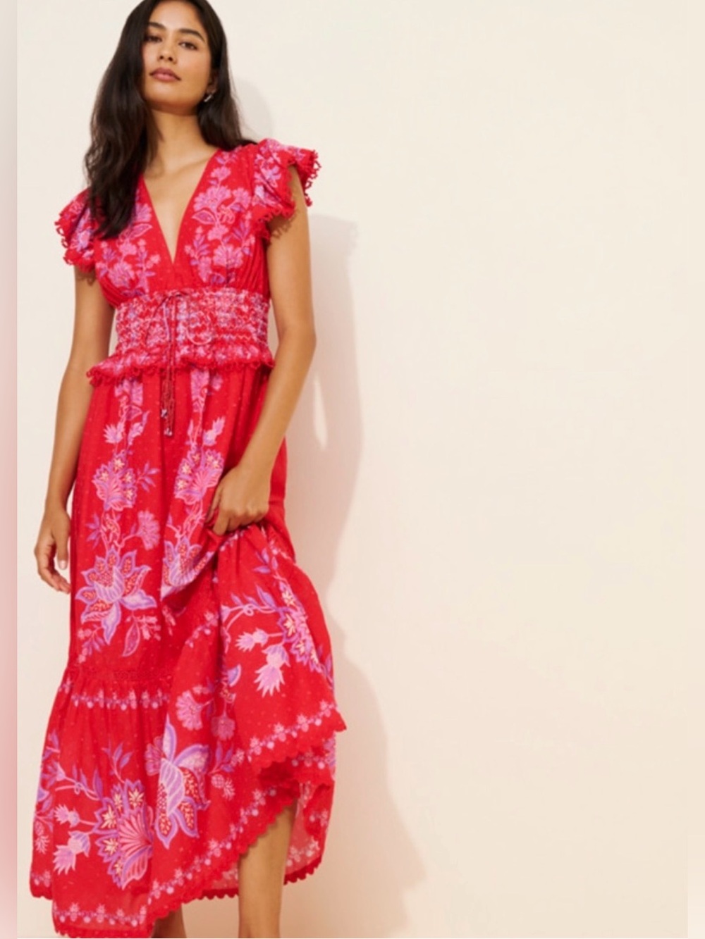 Olivia Maxi Dress
Farm Rio  x Anthopologie 
NWOT
COLOR- Olivia Red